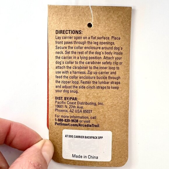 NWT Arcadia Trail Dog Soft Carrier Backpack - Reflective‎ Black/White - Picture 10 of 11